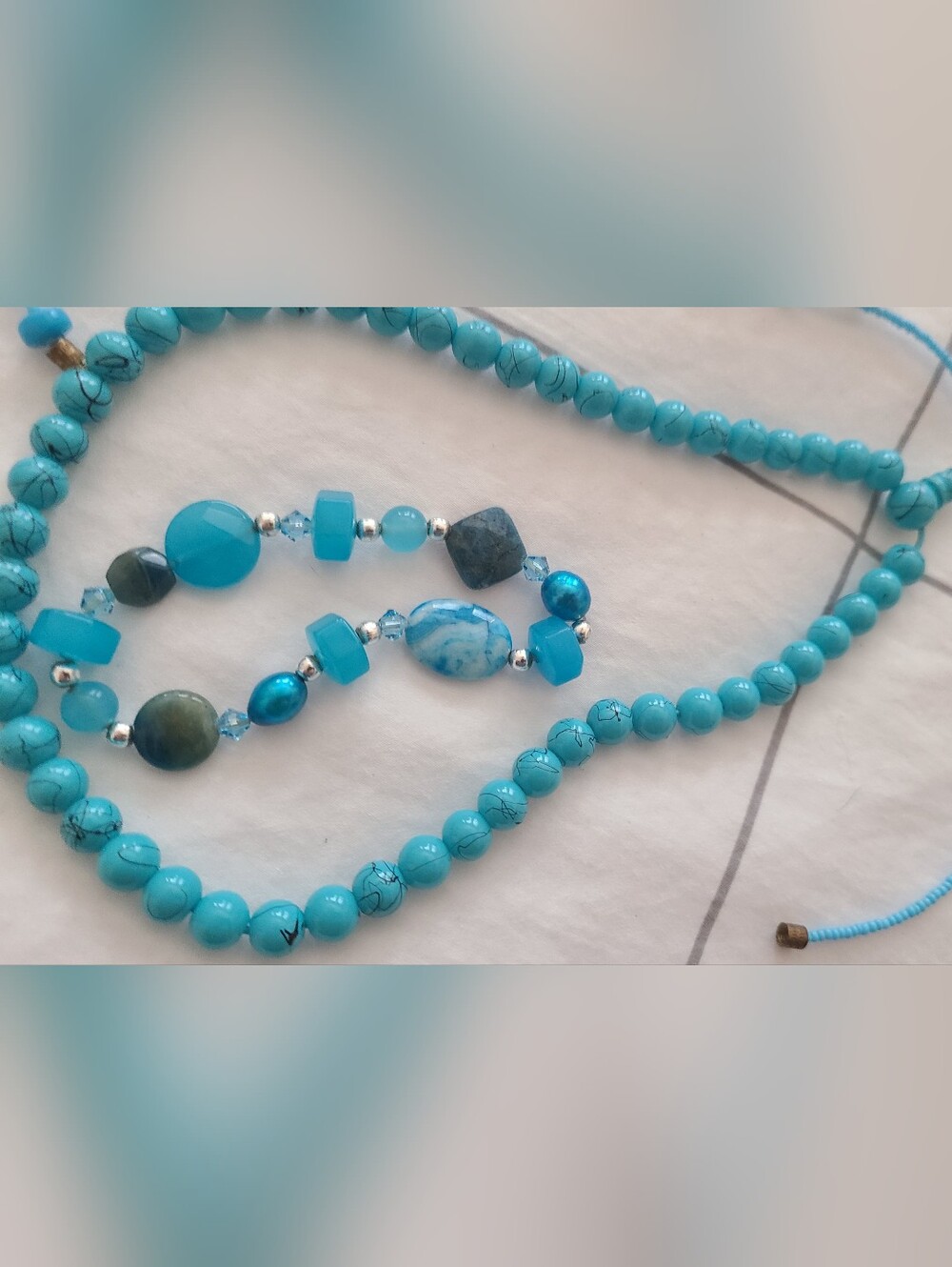 Turquoise & Multi Color Beaded Set - Picture 3 of 7